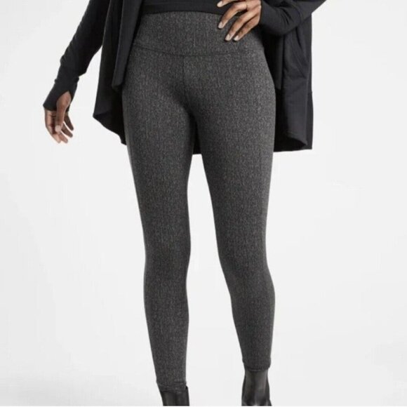 Athleta Women's Small Delancey Herringbone Tight High Rise Zip Pocket Leggings - Picture 15 of 16